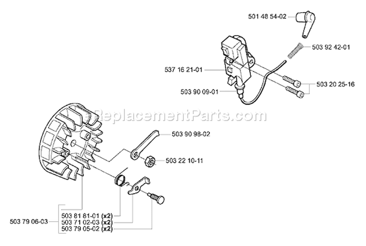 Page G Diagram and Parts List for 336 2003-10 Husqvarna Chainsaw