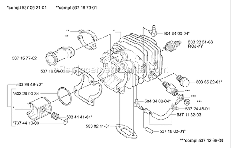 Page I Diagram and Parts List for 336 2003-10 Husqvarna Chainsaw