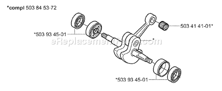 Page G Diagram and Parts List for 336 2004-01 Husqvarna Chainsaw