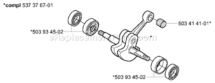 Page G Diagram and Parts List for 336 2005-03 Husqvarna Chainsaw
