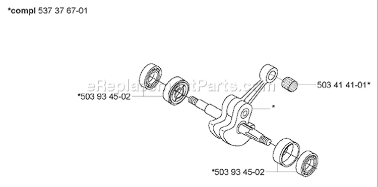 Page F Diagram and Parts List for 336 2006-09 Husqvarna Chainsaw