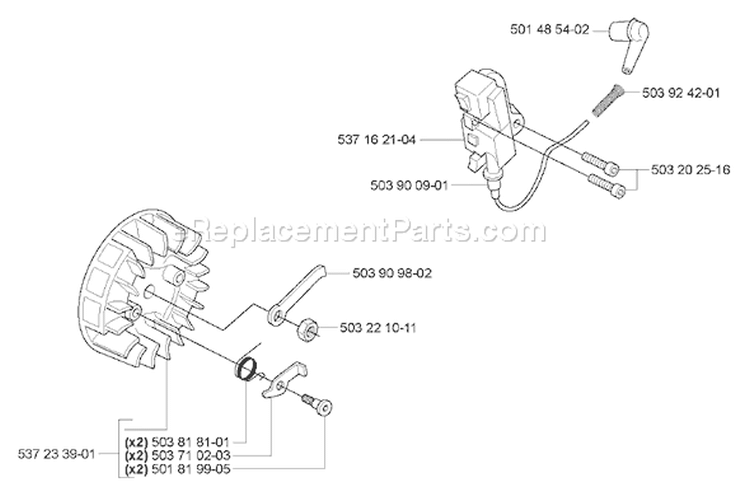 Page G Diagram and Parts List for 336 2006-09 Husqvarna Chainsaw