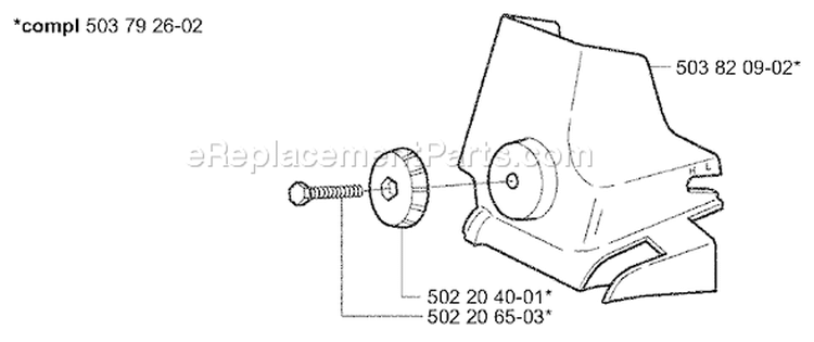 Page C Diagram and Parts List for 338XPT 338 XPT 2003-05 Husqvarna Chainsaw
