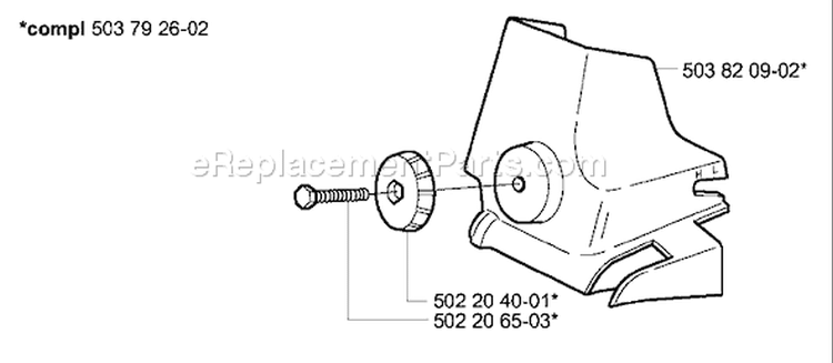 Page C Diagram and Parts List for 338XPT 338 XPT 2003-11 Husqvarna Chainsaw