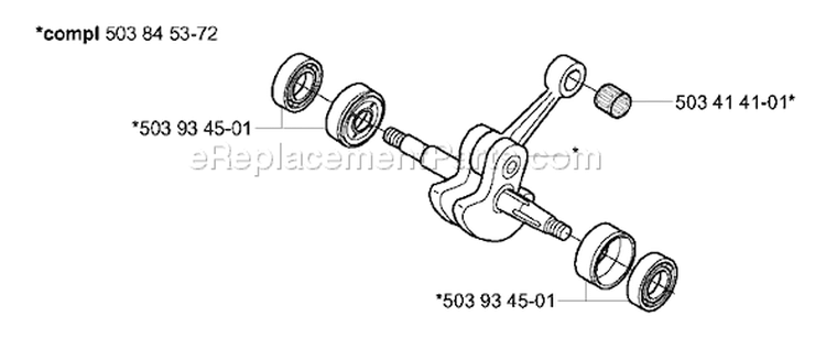 Page G Diagram and Parts List for 338XPT 338 XPT 2003-11 Husqvarna Chainsaw