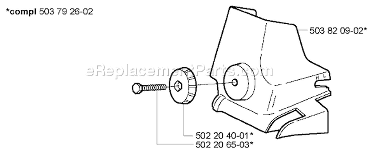 Page E Diagram and Parts List for 338XPT 338 XPT 2005-03 Husqvarna Chainsaw
