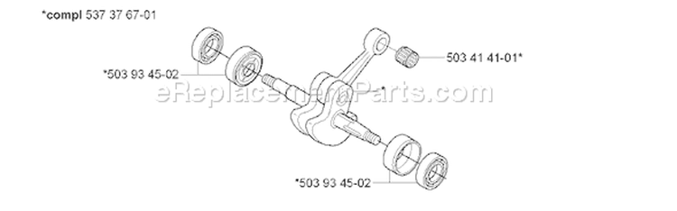 Page F Diagram and Parts List for 338XPT 338 XPT 2006-01 Husqvarna Chainsaw