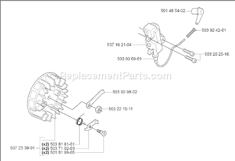 Page G Diagram and Parts List for 338XPT 338 XPT 2006-09 Husqvarna Chainsaw