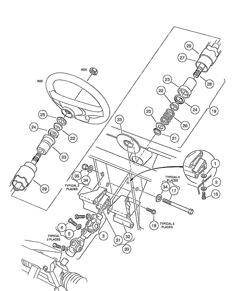 Steering Column Diagram and Parts List for HUV4210GXP 2005-06 Husqvarna Lawn Tractor