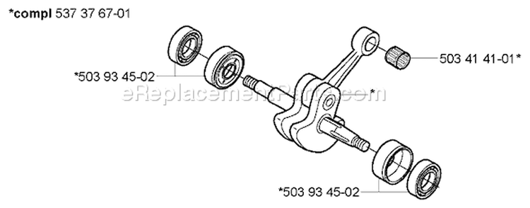 Page F Diagram and Parts List for 339XPT 339 XPT 2005-03 Husqvarna Chainsaw