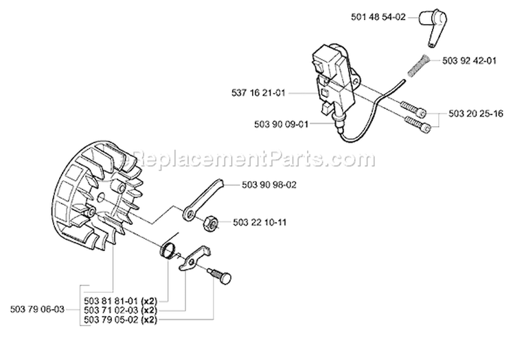 Page H Diagram and Parts List for 339XP 339 XP 2003-10 Husqvarna Chainsaw