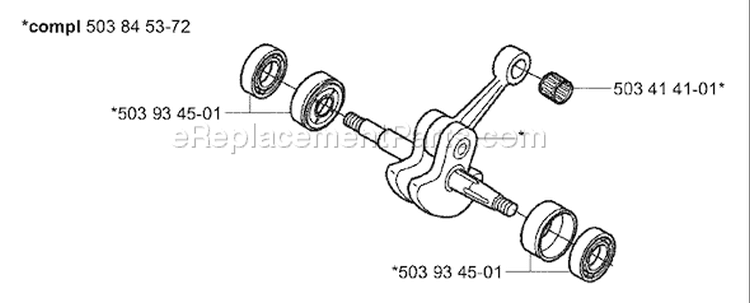 Page F Diagram and Parts List for 339XP 339 XP 2004-01 Husqvarna Chainsaw