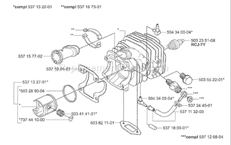 Page I Diagram and Parts List for 339XP 339 XP 2004-01 Husqvarna Chainsaw