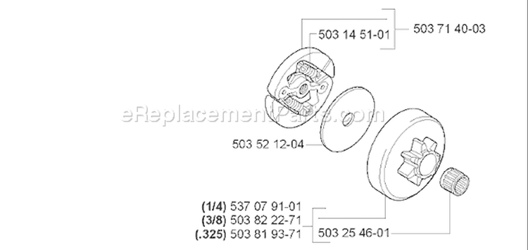 Page D Diagram and Parts List for 339XP 339 XP 2006-09 Husqvarna Chainsaw