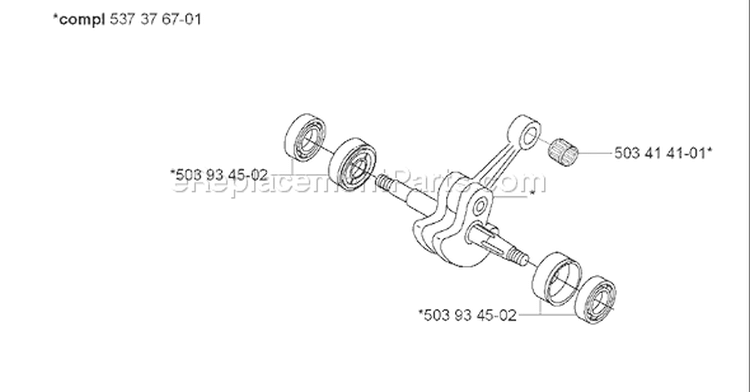 Page F Diagram and Parts List for 339XP 339 XP 2006-09 Husqvarna Chainsaw