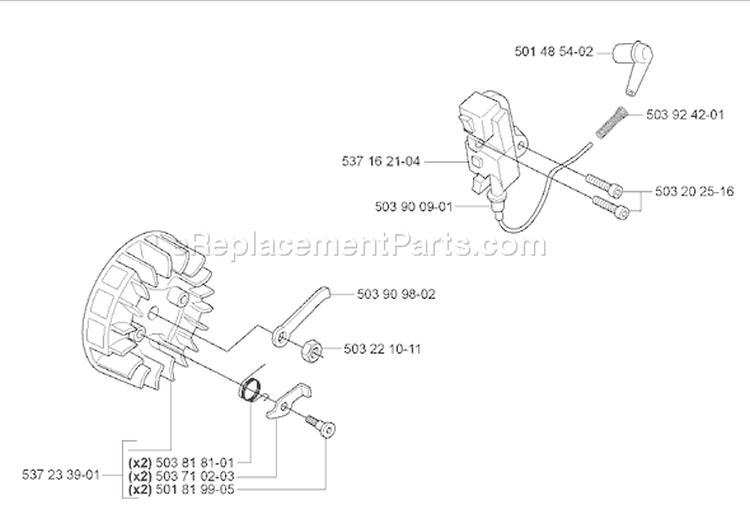 Page G Diagram and Parts List for 339XP 339 XP 2006-09 Husqvarna Chainsaw