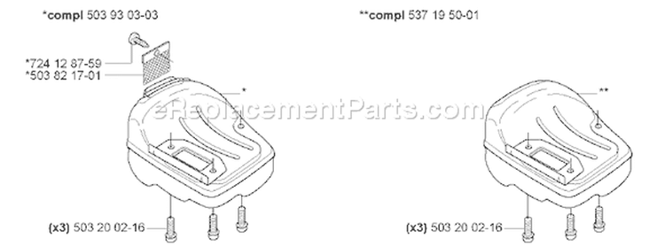 Page H Diagram and Parts List for 339XP 339 XP 2006-09 Husqvarna Chainsaw