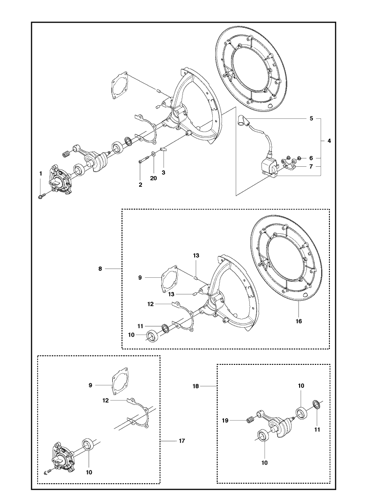 Ignition System 2 Diagram and Parts List for 356BT  Husqvarna Leaf Blower / Vacuum
