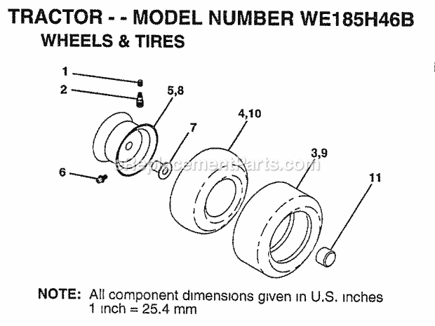 Steering Diagram and Parts List for WE185H46B 1998 Husqvarna Lawn Tractor