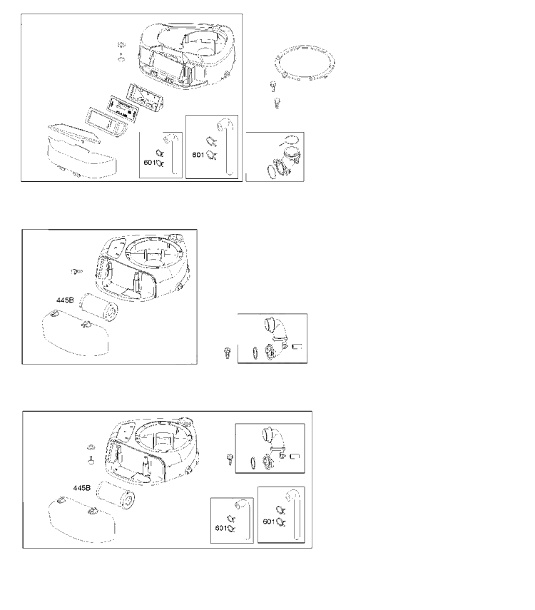 Air Filter Diagram and Parts List for 2198073376B1 2017-01 Husqvarna Engine