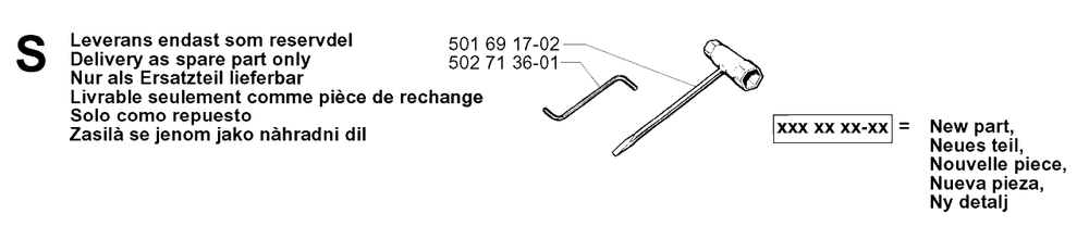 Accessories Diagram and Parts List for R13BIO 2001-01 Husqvarna Lawn Tractor