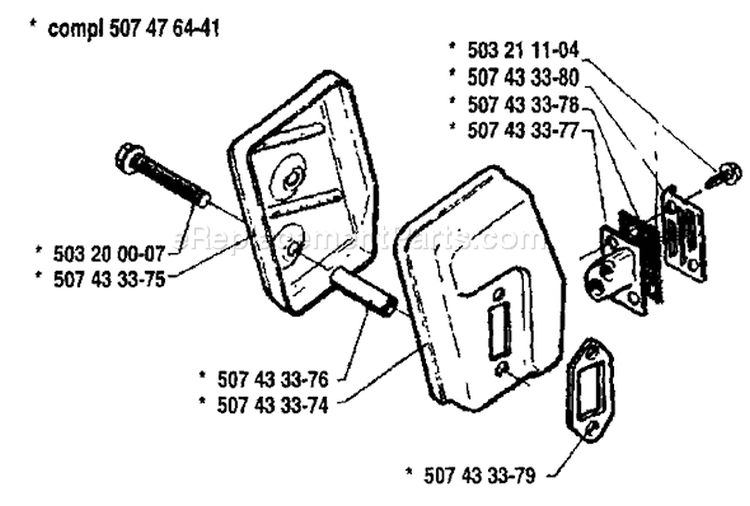 Page I Diagram and Parts List for 33 1986-12 Husqvarna Chainsaw