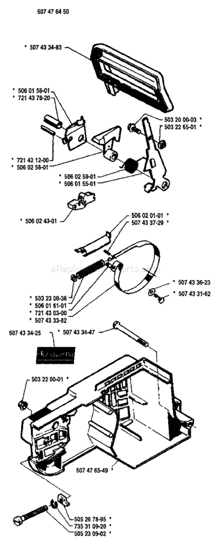 Page C Diagram and Parts List for 33 1989-05 Husqvarna Chainsaw