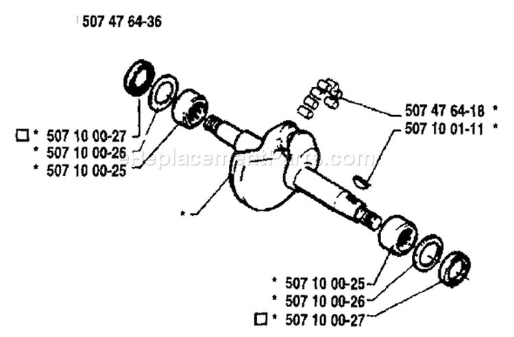 Page E Diagram and Parts List for 33 1989-05 Husqvarna Chainsaw