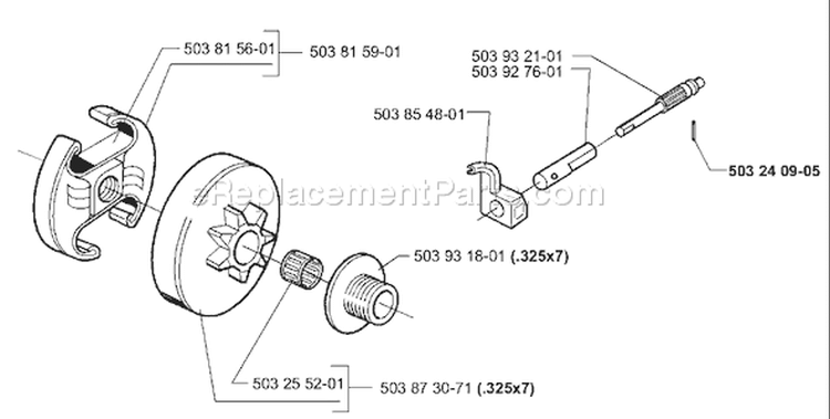 Page D Diagram and Parts List for 340EPA 340 EPA 1999-09 Husqvarna Chainsaw