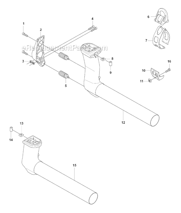 Tower Diagram and Parts List for 343FR 2008-05 Husqvarna Brush Cutter