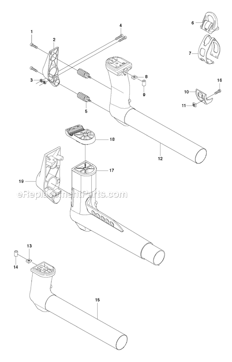 Suspension Diagram and Parts List for 343FR 2010-09 Husqvarna Brush Cutter