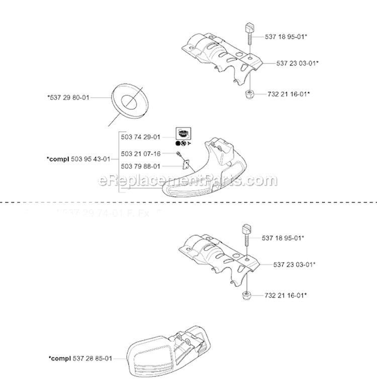 Accessories 3 Diagram and Parts List for 343F 2004-08 Husqvarna Brush Cutter