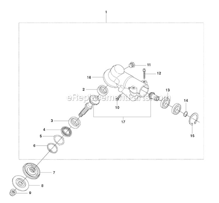 Bevel Gear 2 Diagram and Parts List for 343R 2010-09 Husqvarna Brush Cutter