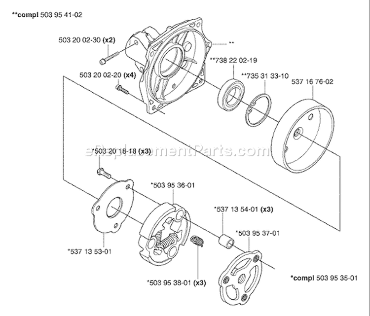 Accessories 3 Diagram and Parts List for 343  Husqvarna Brush Cutter