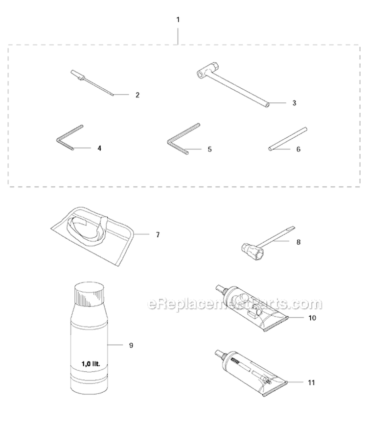 Accessories 2 Diagram and Parts List for 345FR 2012-12 Husqvarna Brush Cutter