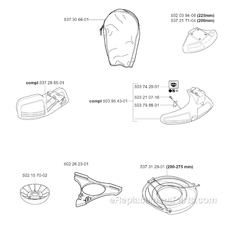Accessories 2 Diagram and Parts List for 345FXT 2004-08 Husqvarna Brush Cutter