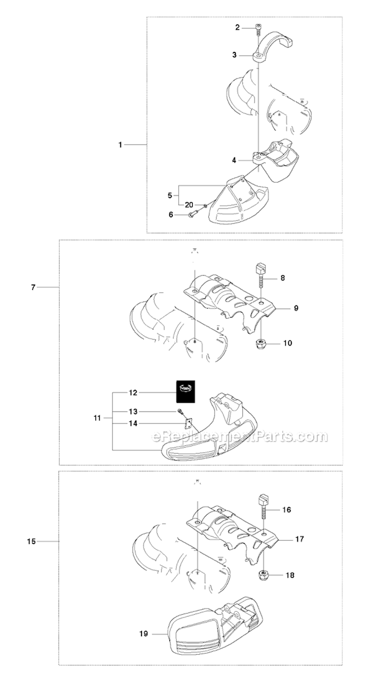Accessories 3 Diagram and Parts List for 345FXT 2010-09 Husqvarna Brush Cutter