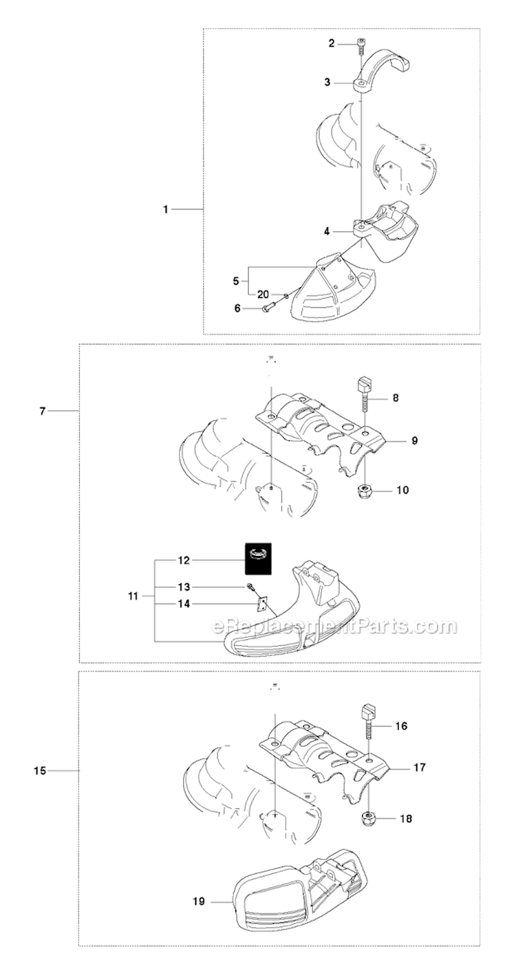Accessories 3 Diagram and Parts List for 345FX 2010-09 Husqvarna Brush Cutter