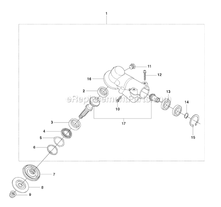 Bevel Gear 2 Diagram and Parts List for 345FX 2010-09 Husqvarna Brush Cutter