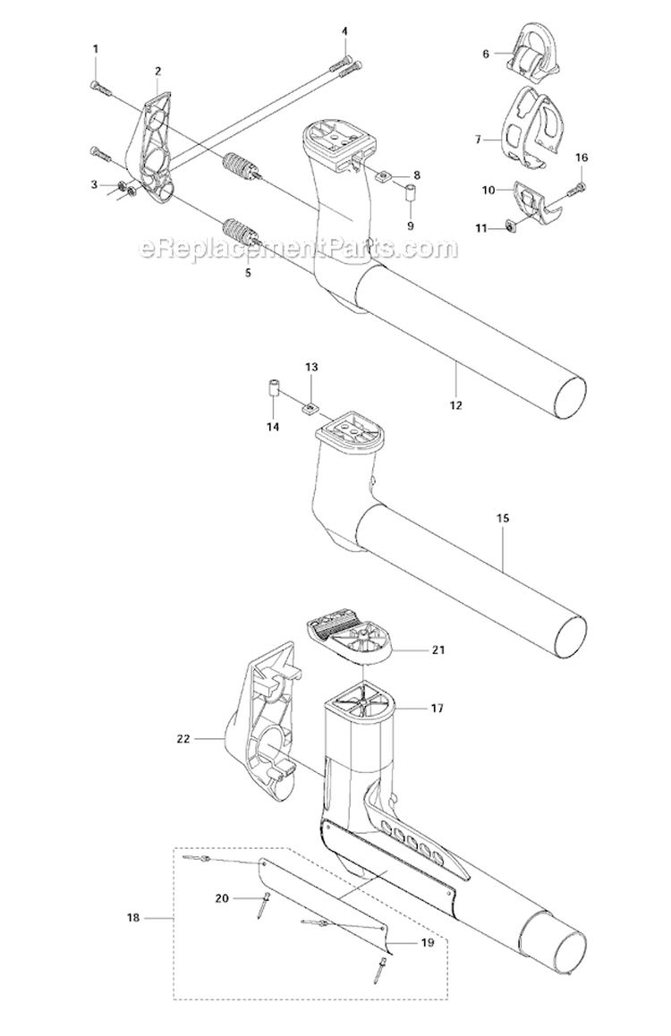 Suspension Diagram and Parts List for 345FX 2011-02 Husqvarna Brush Cutter