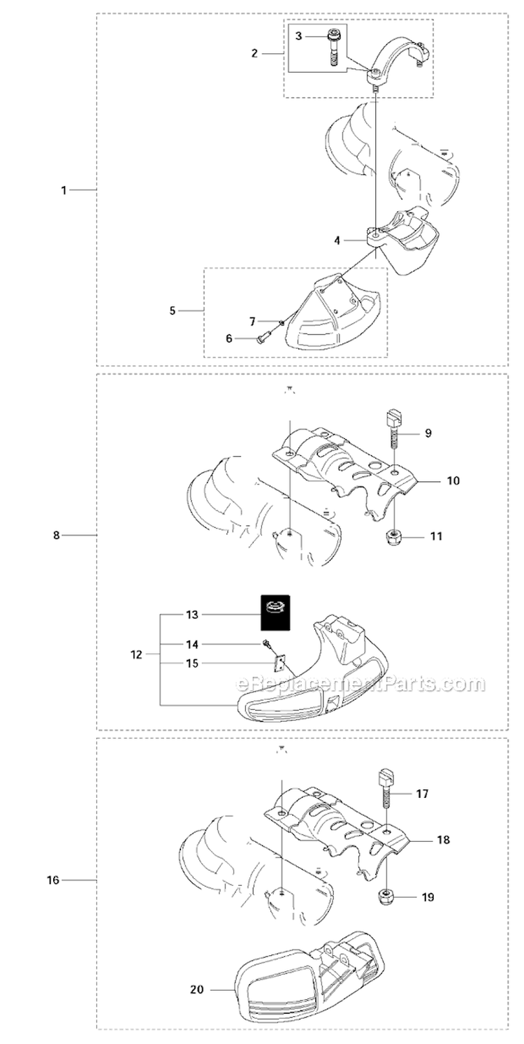Accessories 3 Diagram and Parts List for 345FX 2011-02 Husqvarna Brush Cutter