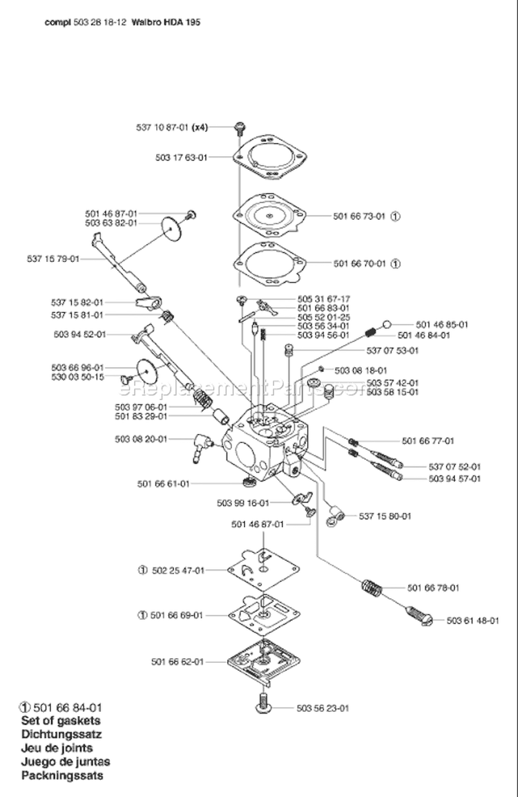 Page C Diagram and Parts List for 345EPA 345 EPA 2003-01 Husqvarna Chainsaw