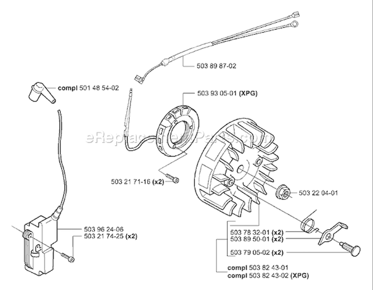 Page I Diagram and Parts List for 346XP 346 XP 2001-06 Husqvarna Chainsaw