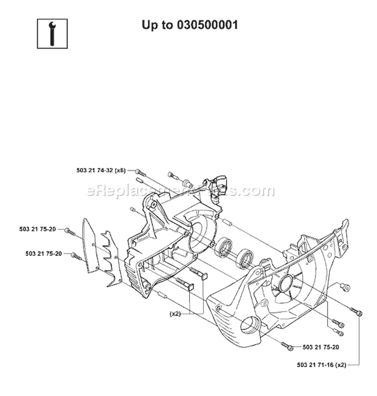 Page J Diagram and Parts List for 346XP 346 XP 2003-06 Husqvarna Chainsaw