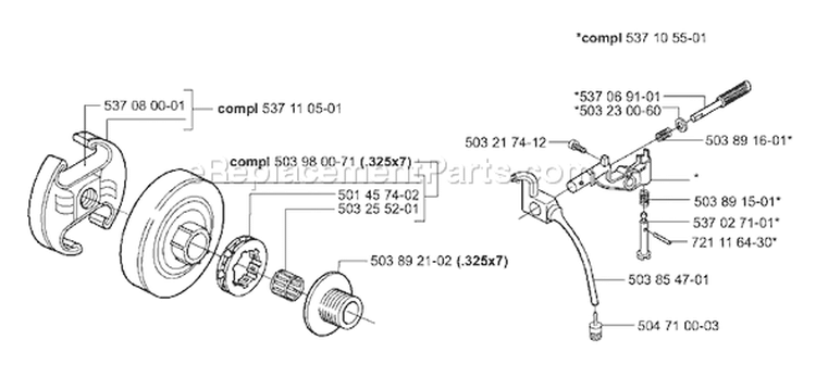 Page D Diagram and Parts List for 346XP 346 XP 2003-06 Husqvarna Chainsaw