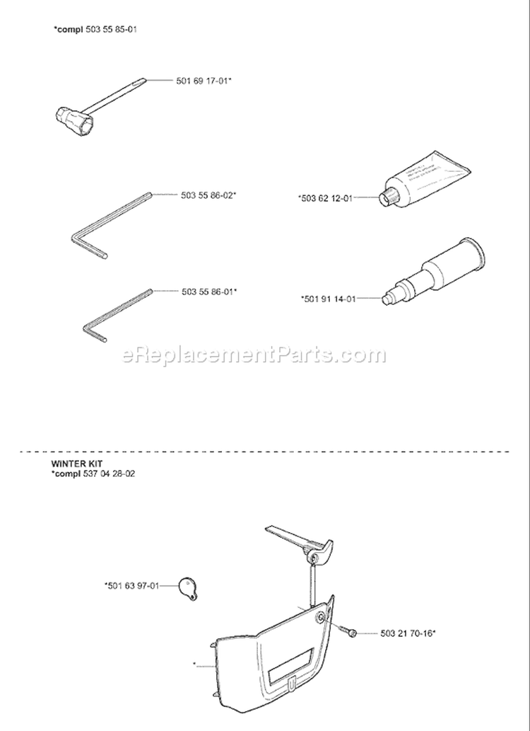 Page N Diagram and Parts List for 346XP 346 XP 2004-03 Husqvarna Chainsaw