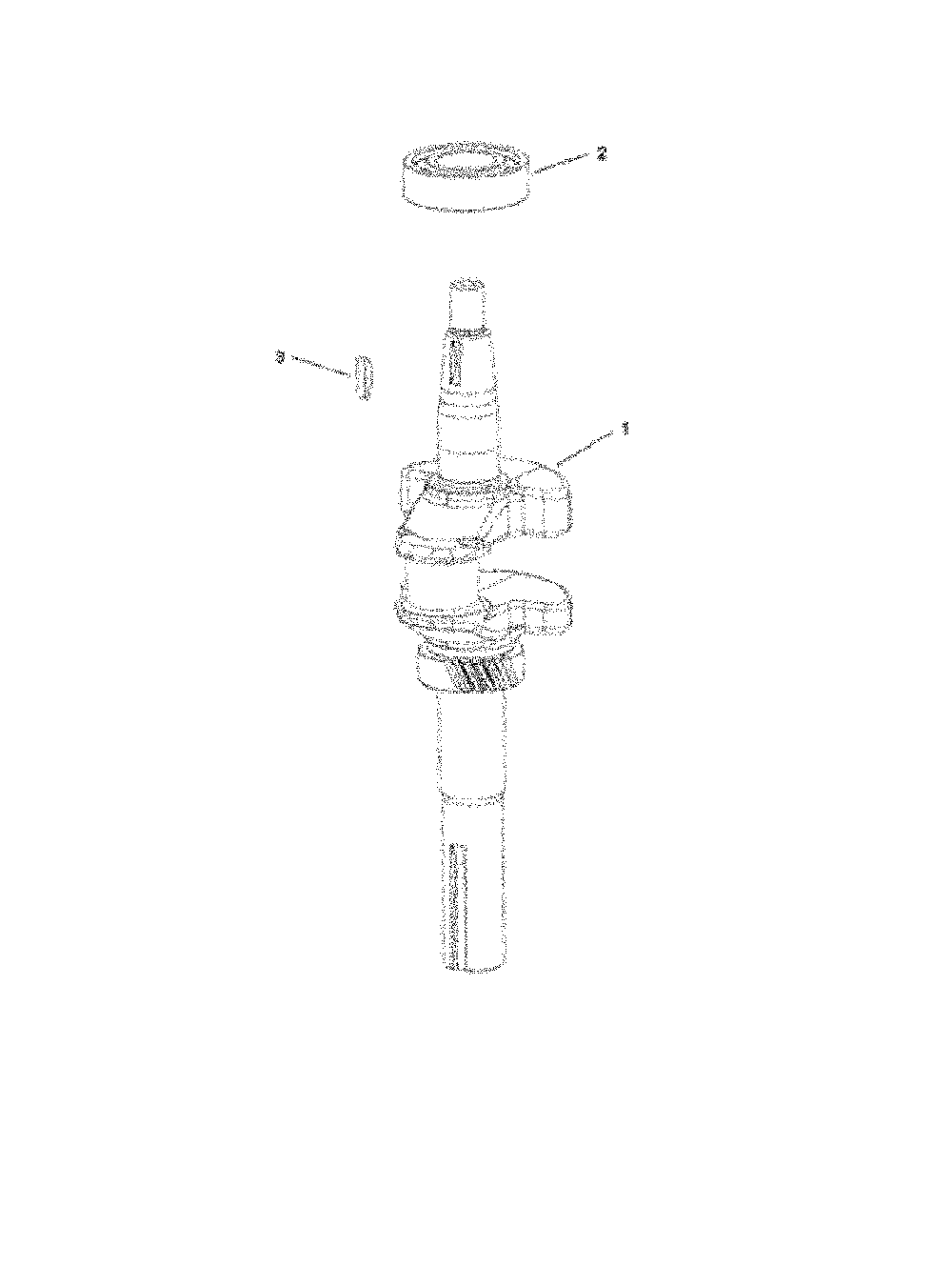 Crankshaft Diagram and Parts List for L321AH-96794980100  Husqvarna Lawn Mower