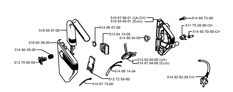 Electrical 8 Diagram and Parts List for 43EL ROYAL Husqvarna Lawn Mower