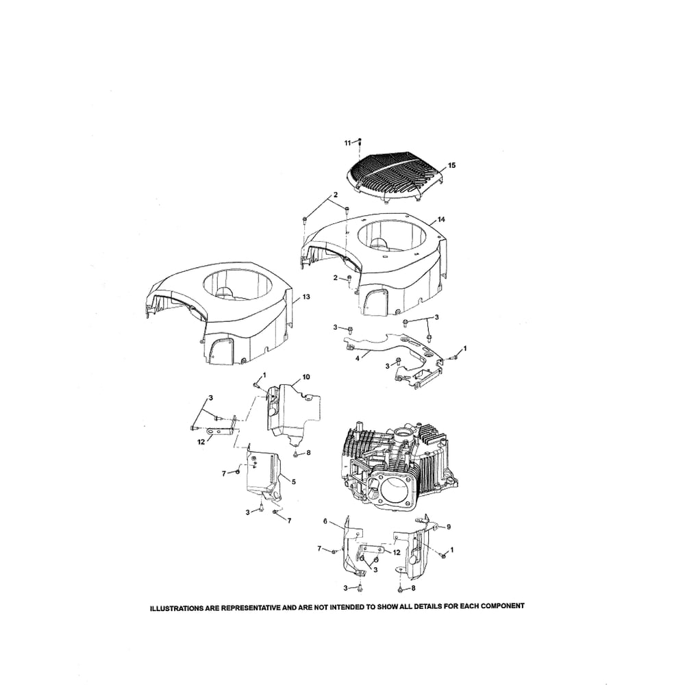Engine >> Blower Housing Diagram and Parts List for 96043020300  Husqvarna Lawn Tractor