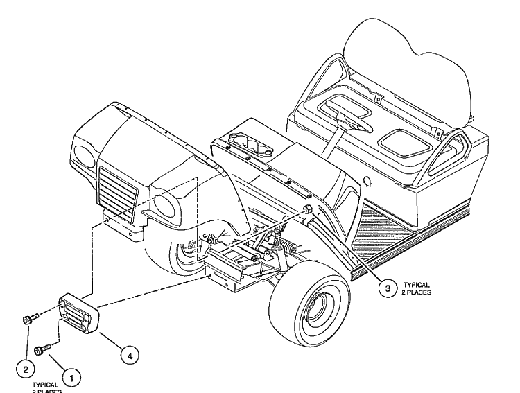Bumper Diagram and Parts List for HUV4210GXP 2005-06 Husqvarna Lawn Tractor
